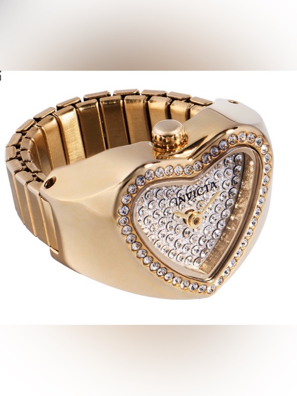 Invicta Angel Gold Heart Crystal Accent Women's Watch (49577)